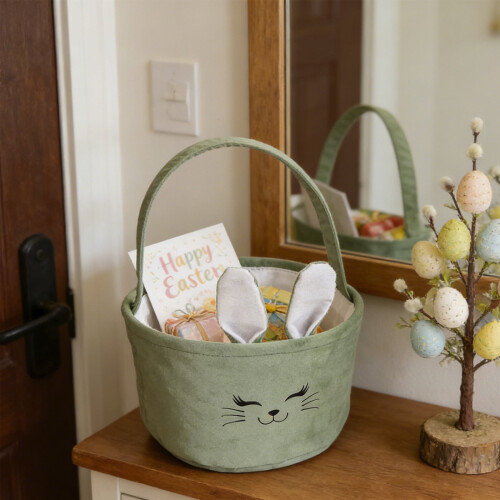 Easter Bunny Basket Decorative Egg Basket for Party Gift 2
