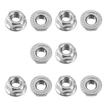30Pack M8 Serrated Flange Hex Nuts, M8-1.25mm Hexagon Flange Nuts, Locknuts Replacement Nut for DIY Home Mechanism