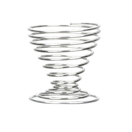 1PCS Stainless Steel Spring Wire Tray Egg Cups Holder Serving Cup Egg Tray for Egg (silver) 1