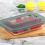 Rectangular Glass Baking Dish with Lids – Fridge-to-Oven, Lasagna & Leftovers, Gray 3