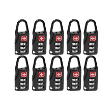 10PCS Portable Alloy Lock Padlock Outdoor Travel Luggage Zipper Backpack Handbag Safe Anti-Theft Combination