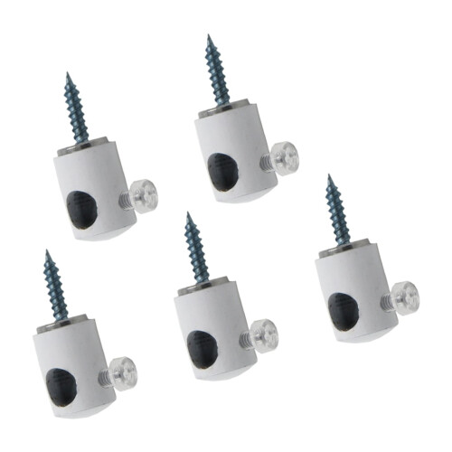 5Pcs Pendant Light Lamp Cable Hook Wire Clamps Ceiling Hanging Fixed Hook Wire Grip Hanging Plate Clips Enduring 1