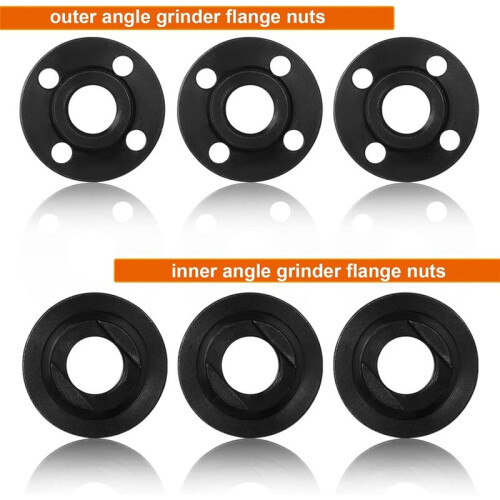 12pcs Angle Grinder Flange Nuts 5/8inch-11,with 2pcs Spanner, Angle Grinder Flange Replacement Angle Grinder Attachments