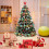 Lametta-Girlande, grün-rot, LED-beleuchtet, 5 m 5