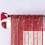 Rote Weihnachtsvorhänge, lichtfilternd, UV-beständig, 2 Stück 4