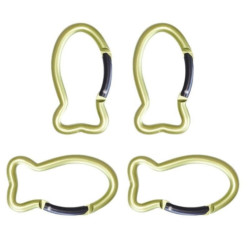 Carabină cu inel D, clemă de blocare rezistentă, pachet de 6 1