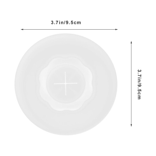 Runde silikonelåg, genanvendelige drikkelåg, 4 stk. 1