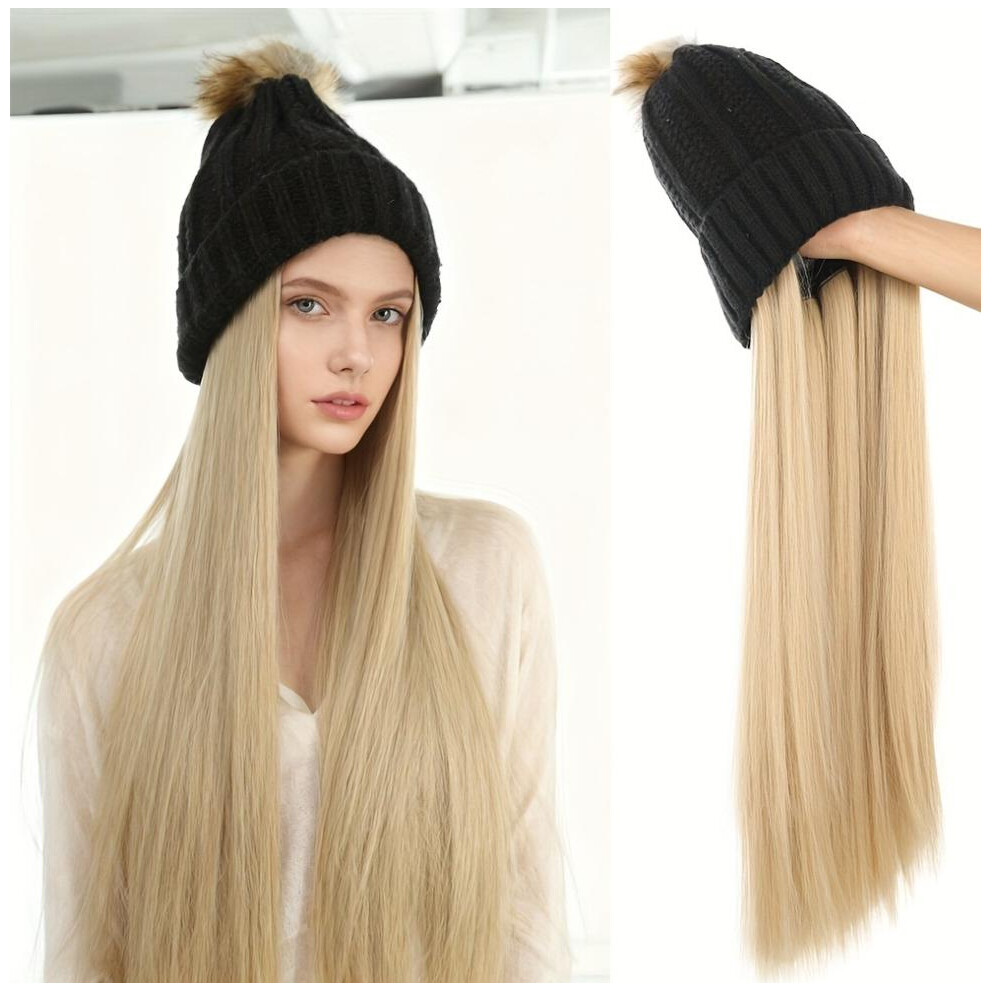 Penghui-Toys Unisex Black ( At1209 88 18) Women\'S Winter Wig Hat With Synthetic Hair