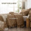 Twin Comforter Set Oak Brown Seersucker Microfiber 2-Pc 4