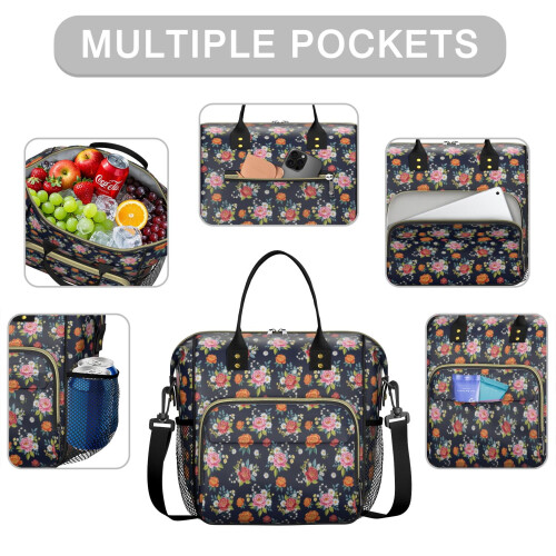 Τσάντα φαγητού Pioneer Flower Floral με μόνωση, στεγανή1 1