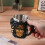 V12Engine kaffekrus harpiks rustfritt stål 12oz 4