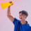 Party Air Horn Yellow Plastic Noise Maker 1Pcs 4