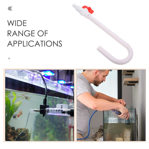 Water Change Pump Fish Tank White Plastic Water Changer Aquarium Accessory 2