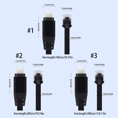 Type-C Ethernet-adapter, plug-and-play-oplossing voor laptop-, tablet- en telefoonaansluiting. 1