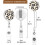 Einziehbarer Ausweishalter, schwarzes Blumendesign, 2er-Pack 2