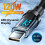 Καλώδιο USB-A σε Type-C 120W με οθόνη LED, ματ φινίρισμα, 6A, συγχρονισμός δεδομένων, USB PD, 7