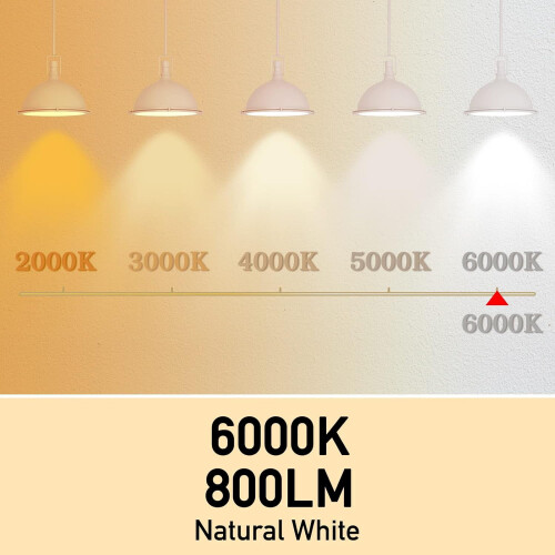 Λαμπτήρας LED πλήρους φάσματος YANTON 6000K A19 9W 4 τεμάχια 2