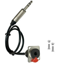 Premium 6,35 mm 1/4 Tum Hona Till Hane Panelmonterad Kabel för Pro Audio-Installationer, D-Type Lödfri Genomgång