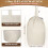 Forro de lona para cesto de roupa suja com cordão, bege, 35 x 35 cm (13,8 x 13,8 polegadas) 4