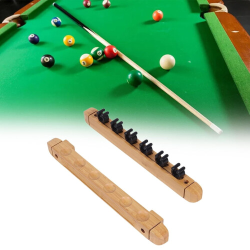 Wood Pool Cue Rack 8-Hole Billiard Storage Stand 1