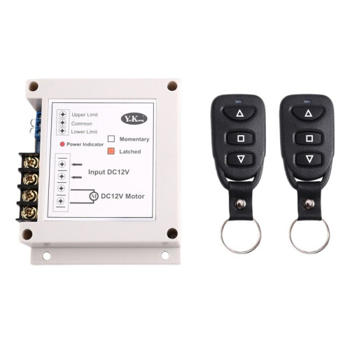 DC12V 40A 400W Wireless Motor Controller Remote Control for Garage Doors Curtains Roller Shutters and More