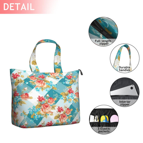 Τσάντα ταξιδιού Pioneer Flower Floral Print για γυναίκες – Μεγάλη τσάντα ταξιδιού 1