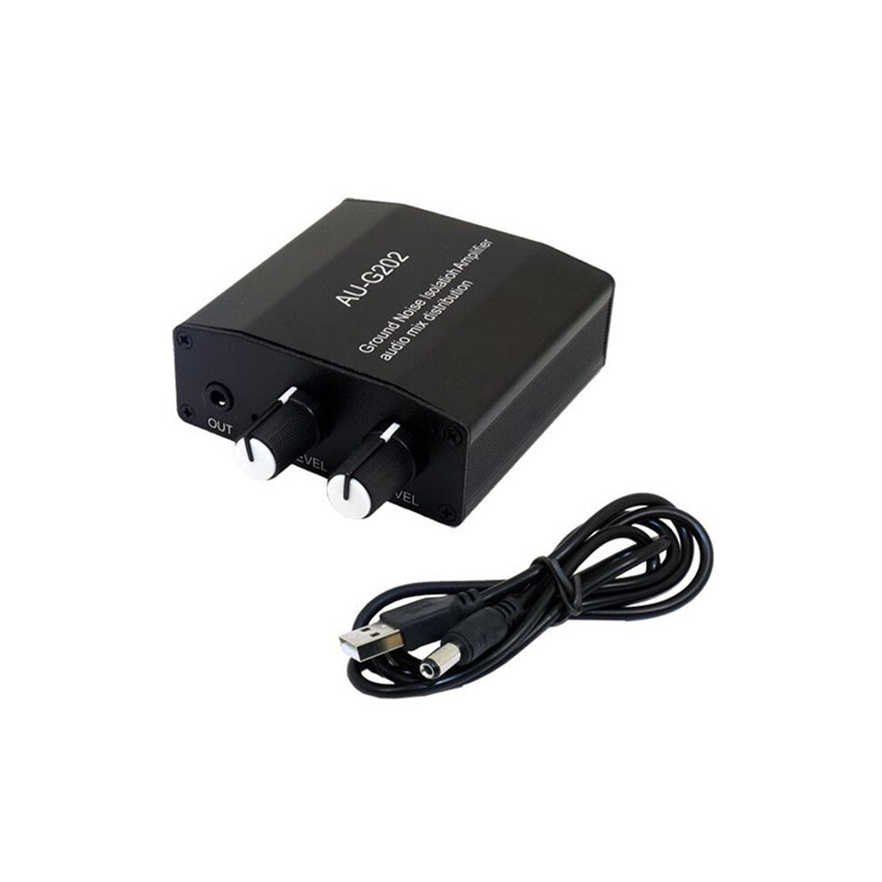Ground Noise Isolation Amplifier Audio Mix Distribution 3.5Mm Stereo Dc5v 2-Channel 2 In 2 Out For Amplifier Headphone 6033129739302