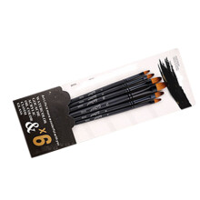 6Pcs Acrylic Paint Brush Set | Soft Nylon, Multipurpose, Round & Flat Designs
