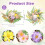 Krans med blomsterlysringe 7,5 cm 6 stk. 3