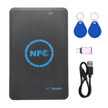 5-Band NFC Chip Reader/Writer+2XCUID Keychain 125K 13.56M Copier HID Duplicator Tag Clone ID IC Keychain Key Copy