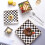Porcelain Square Dinnerware Set for 4, Black and White 5