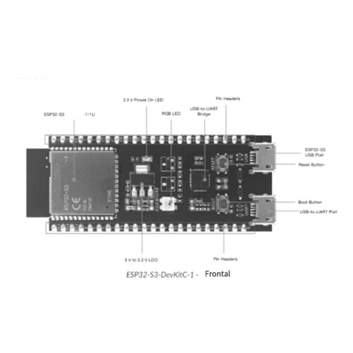 ESP32-S3-DevKitC-1 Development Board Module Equipped with the ESP32-S3-1-N16R8 Module WIFI No Welding 1