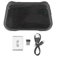 Plug And Play Multi Finger Touchpad Backlit Small Wireless Keyboard Stable Signal Rechargeable Battery Auto Sleep Mode Wireless Mini Keyboard With IR