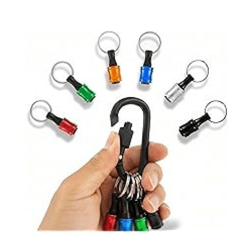 6 PCS 1/4" Hex Shank Bit Holders with Keychain, Quick-Release Extension Bars for Screwdriver Bits – Compatible with All Standard Bits 1