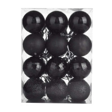 Mini Purple Shatterproof Ornaments 2.36 inch 24 pcs