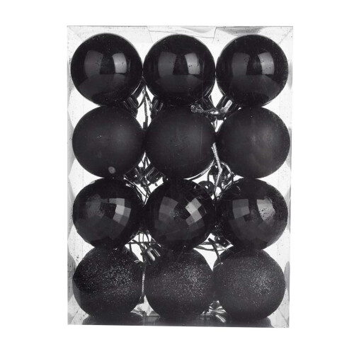 Mini Purple Shatterproof Ornaments 2.36 inch 24 pcs