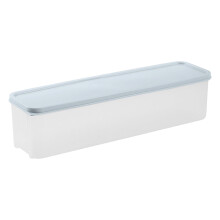 Boîte de conservation alimentaire en plastique avec couvercle | Transparente, empilable et hermétique pour réfrigérateur/garde-manger | Lot de 1