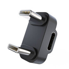 180 Degree Angle TC to TC Adapter U-Shaped Adapter Connector PD 100W/10Gbps Type-C 180 Extender