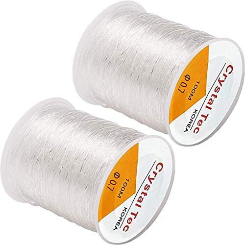 Elastiskt smyckesnöre 0,7 mm transparent 2-pack