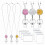 Dameslanyards met ID-badgehouders (3-pack) 1