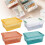 Clear Storage Boxes with Lids, Stackable BPA-Free Plastic Containers with Removable Tray – Yellow, Compatible with Home/Office/Dorm 6