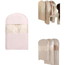 Petit sac de rangement suspendu en velours peau de pêche rose
