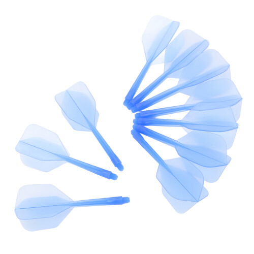 10x Dartflights 2BA integriert blau 2