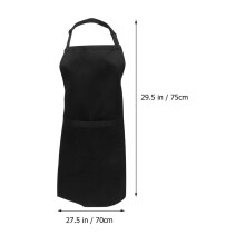 Adjustable Black Hairdresser Aprons for Women Salon Stylist 3Pcs Professional Hair Cutting Apron Set