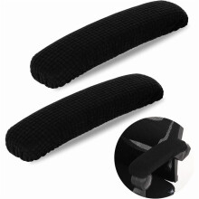 Bürostuhl-Armlehnenbezüge, Paar, Schwarz