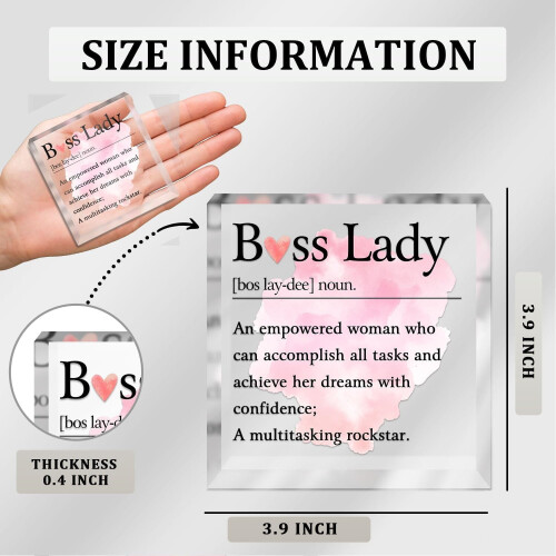 Δώρο Boss Lady για γυναίκες – Εμπνευσμένη πινακίδα με αποφθέγματα γραφείου, Δώρο 1