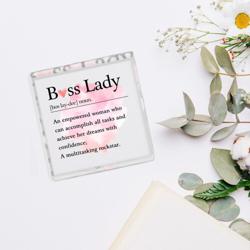 Δώρο Boss Lady για γυναίκες – Εμπνευσμένη πινακίδα με αποφθέγματα γραφείου, Δώρο 2