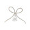 Metal Rhinestone Bow Tree Topper Silver 11.22x7.28 in 3