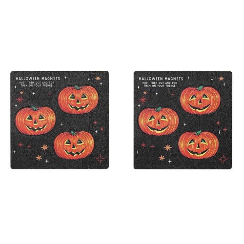 Halloween Stickers Witch Pumpkin Skeleton 6 pcs