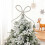 Metal Rhinestone Bow Tree Topper Silver 11.22x7.28 in 4